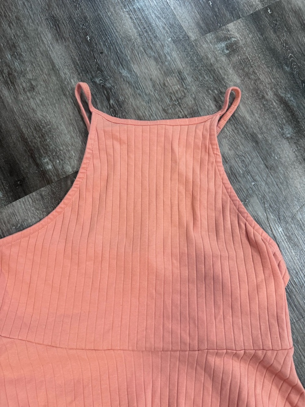 Forever 21 Coral Ribbed Tank Dress - Picture 2 of 4